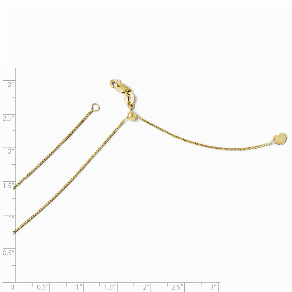 Leslies 14K Yellow Gold Adjustable Box Chain Necklace  Length 22'' inches