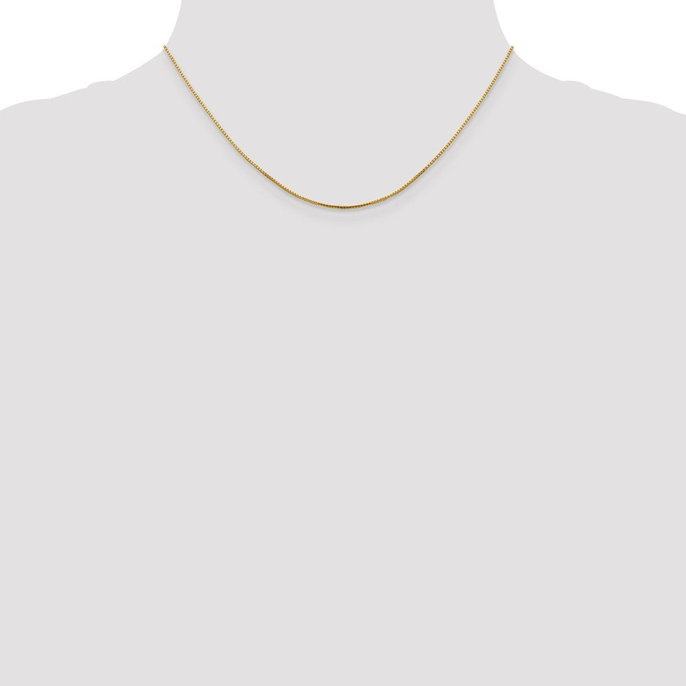 Leslies 14K Yellow Gold Octagonal Sparkle Box Chain Necklace  Length 16'' inches