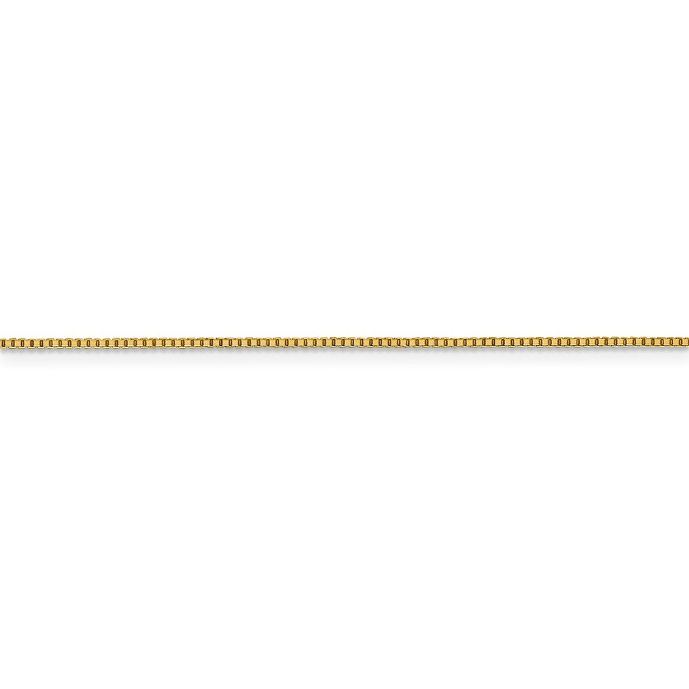 Leslies 14K Yellow Gold Octagonal Sparkle Box Chain Necklace  Length 16'' inches