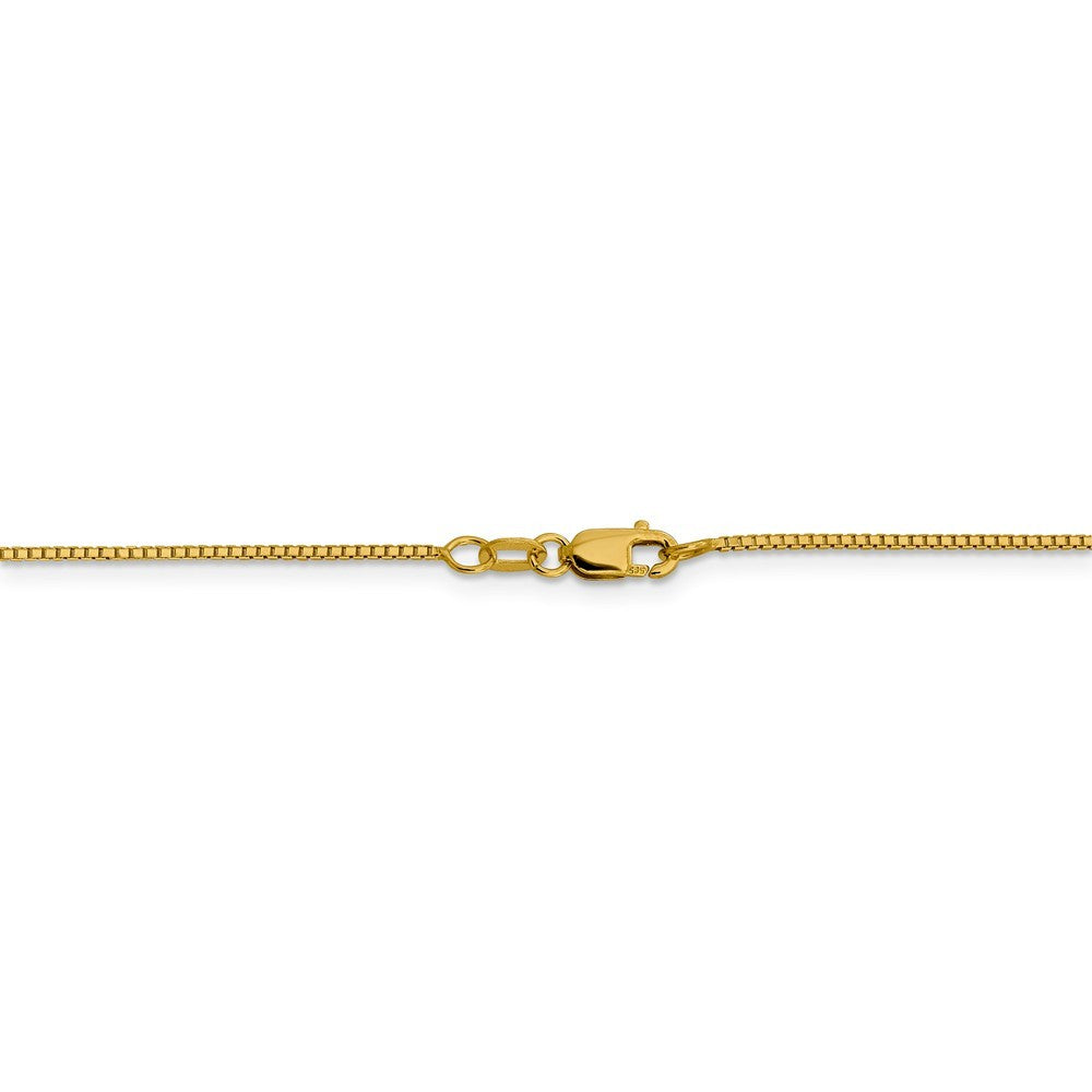 Leslies 14K Yellow Gold Octagonal Sparkle Box Chain Necklace  Length 16'' inches
