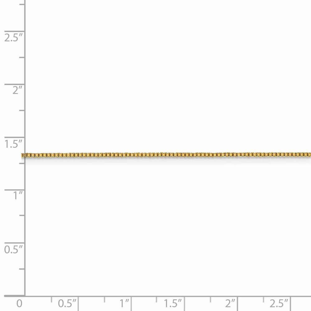 Leslies 14K Yellow Gold Octagonal Sparkle Box Chain Necklace  Length 16'' inches