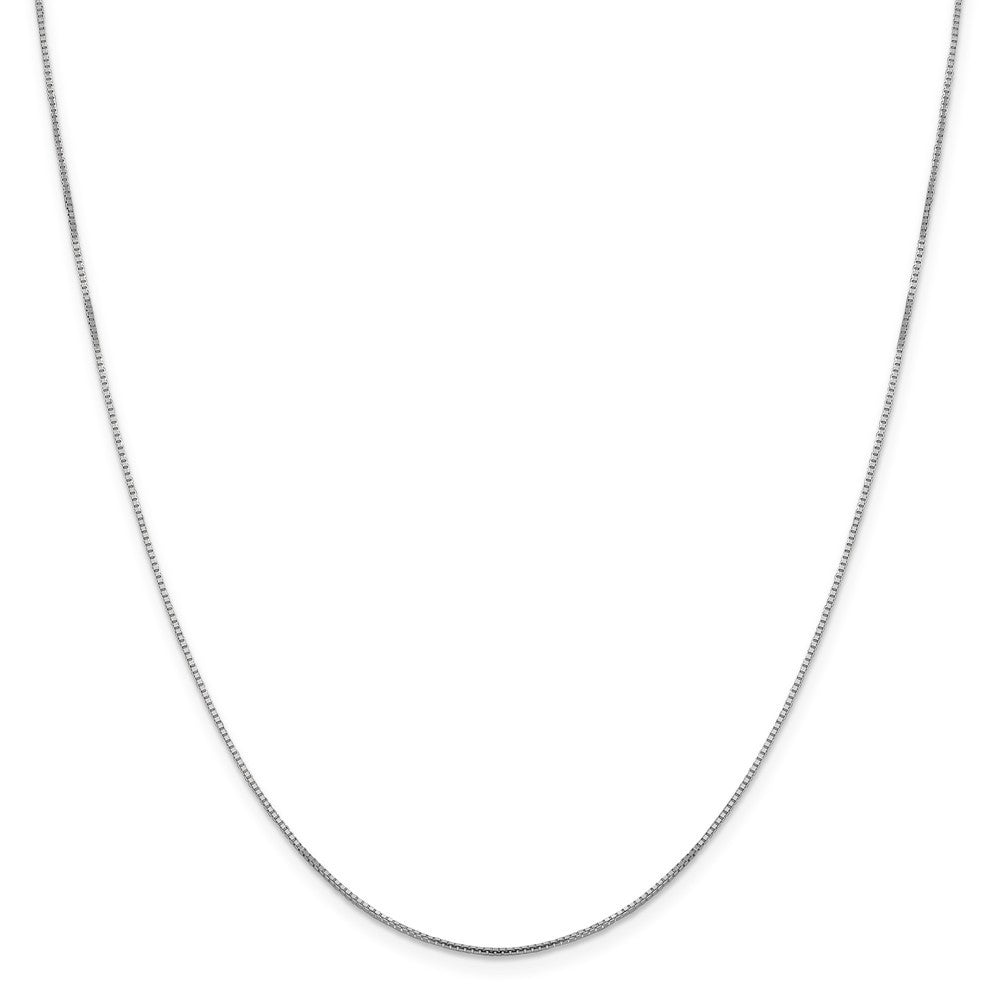 Leslies 14K White Gold Octagon Sparkle Box Chain Necklace  Length 16'' inches