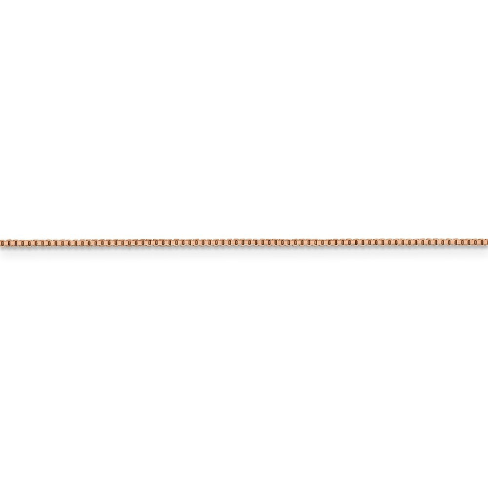 Leslies 14K Rose Gold Octagon Sparkle Box Chain Necklace  Length 16'' inches