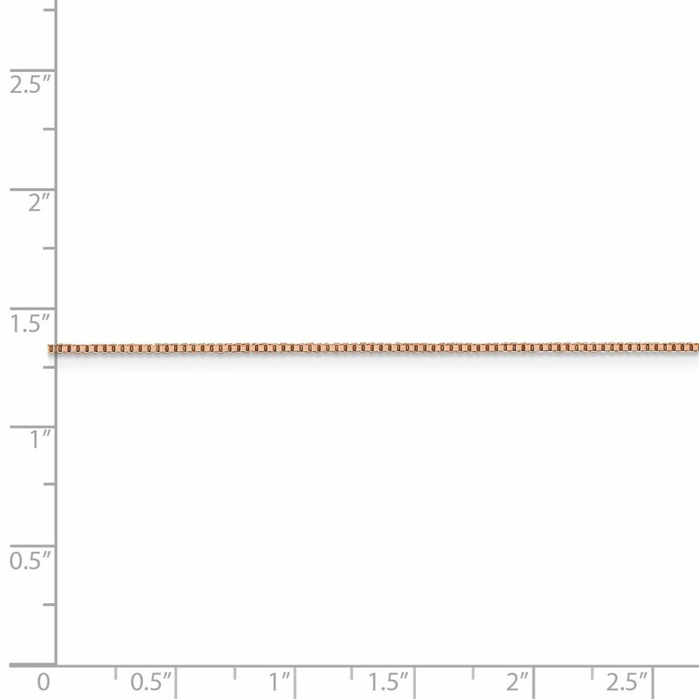 Leslies 14K Rose Gold Octagon Sparkle Box Chain Necklace  Length 16'' inches