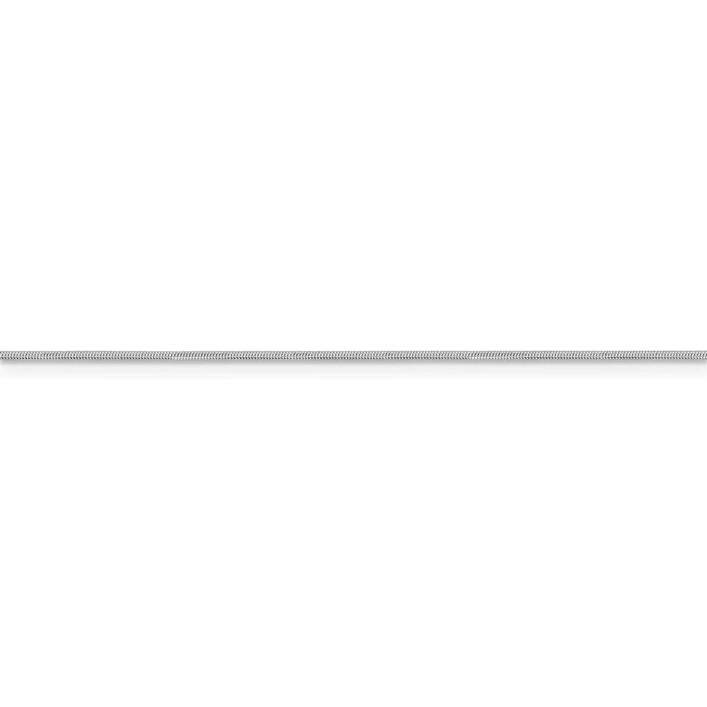 Leslies 14K White Gold Snake Chain 0.8 Width Necklace  Length 16'' inches