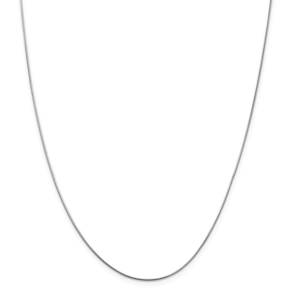 Leslies 14K White Gold Snake Chain 0.8 Width Necklace  Length 16'' inches