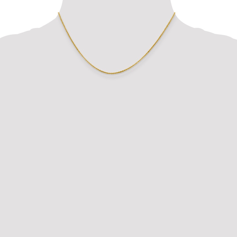 Leslies 14K Yellow Gold Flat Cable Chain Necklace  Length 16'' inches
