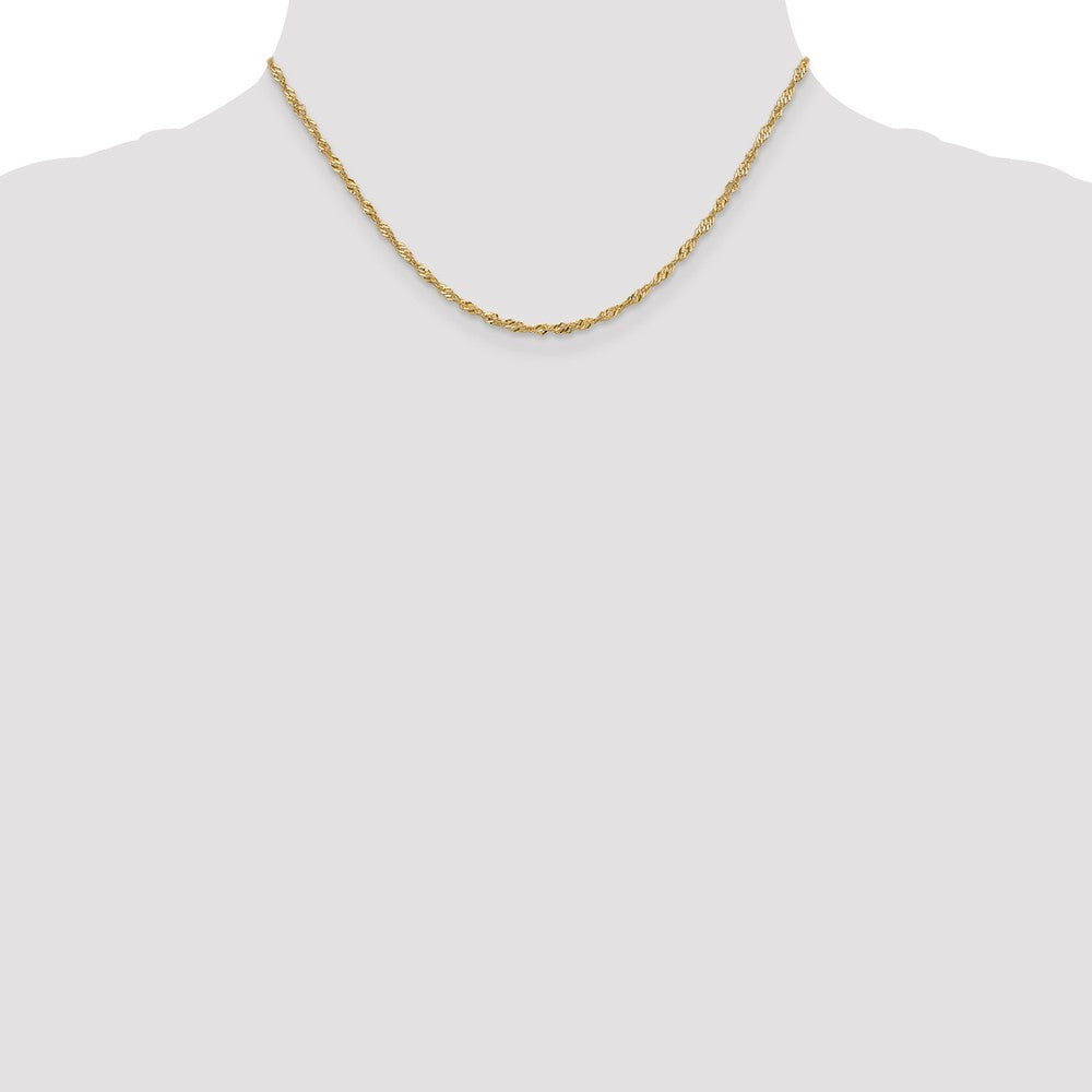 Leslies 14K Yellow Gold Singapore Chain Necklace  Length 16'' inches