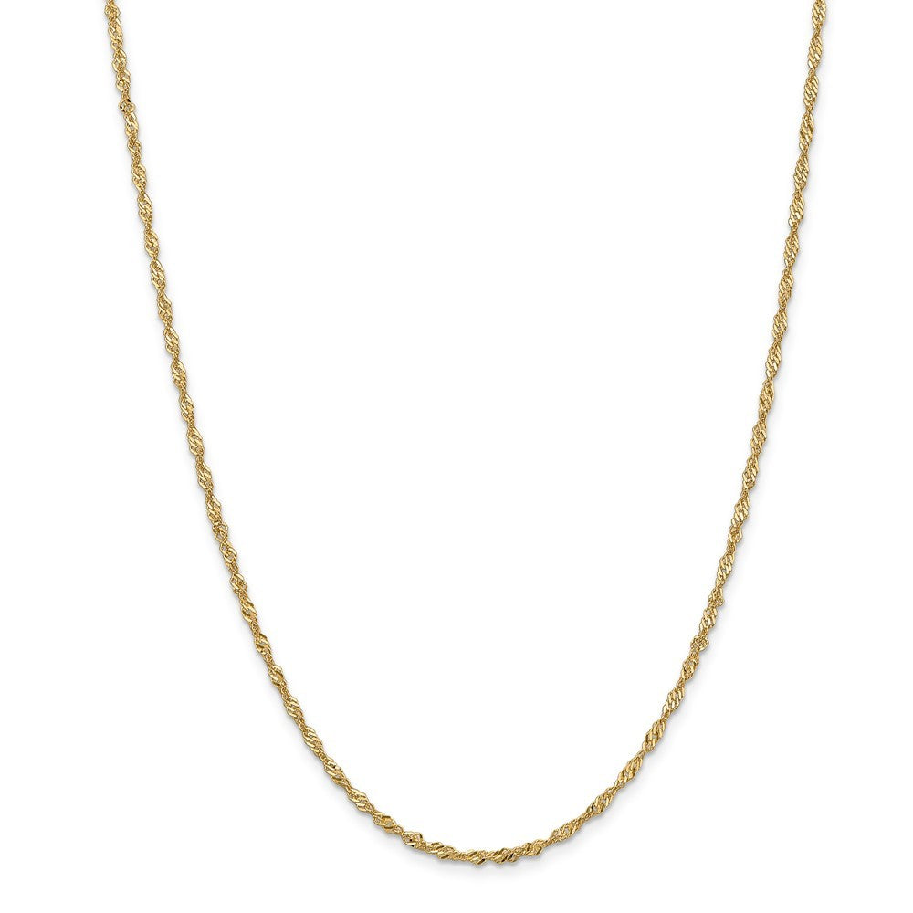 Leslies 14K Yellow Gold Singapore Chain Necklace  Length 16'' inches