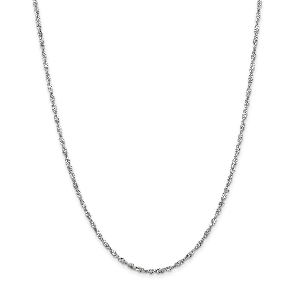 Leslies 14K White Gold Singapore Chain Necklace  Length 16'' inches