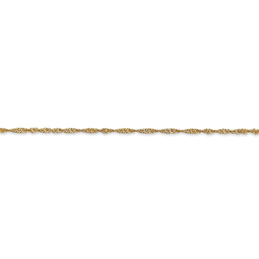 Leslies 14K Yellow Gold Singapore Chain w/Lock Necklace  Length 16'' inches