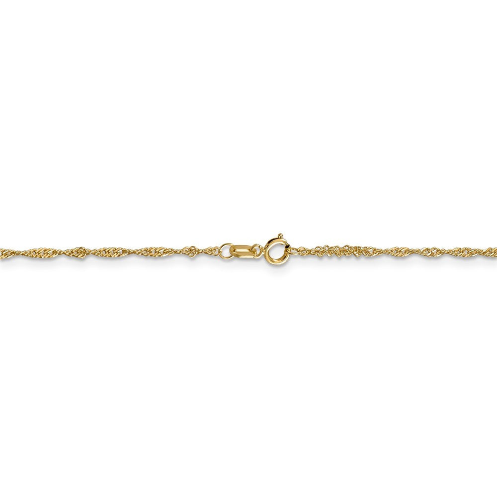 Leslies 14K Yellow Gold Singapore Chain w/Lock Necklace  Length 16'' inches