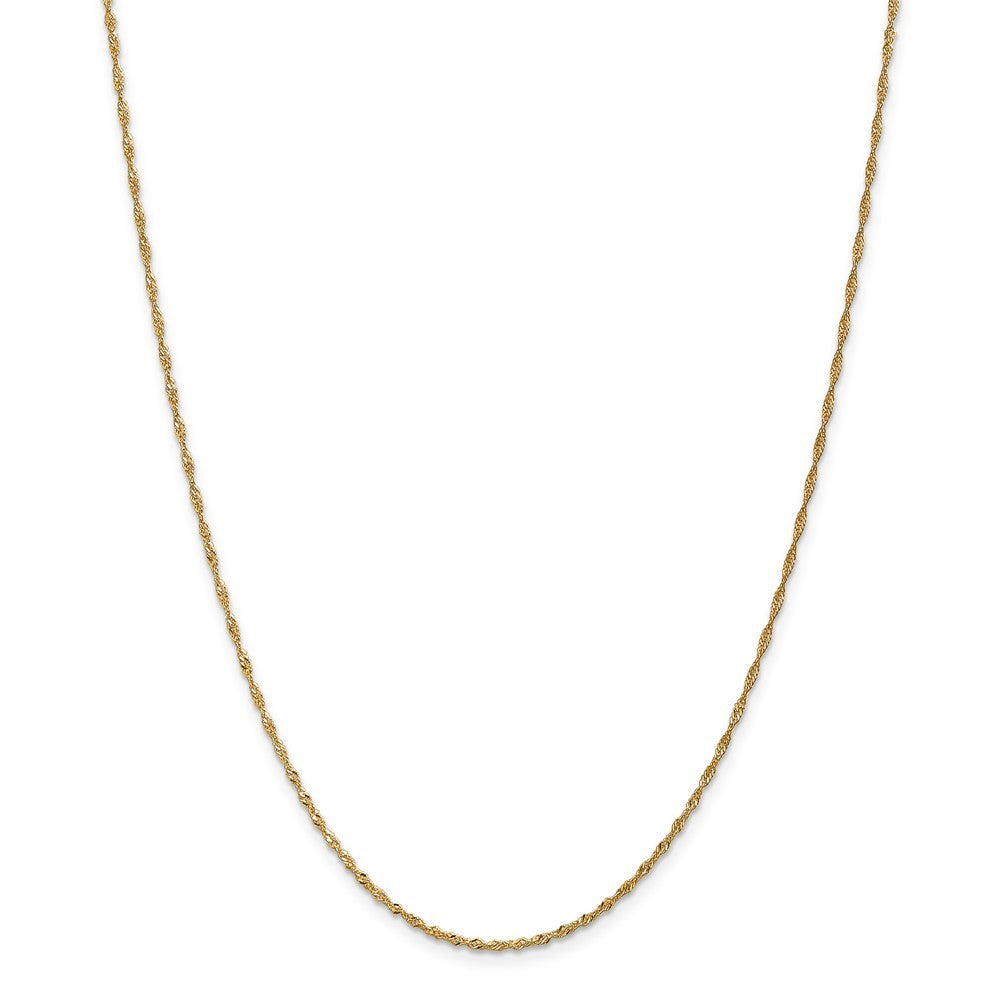 Leslies 14K Yellow Gold Singapore Chain w/Lock Necklace  Length 16'' inches