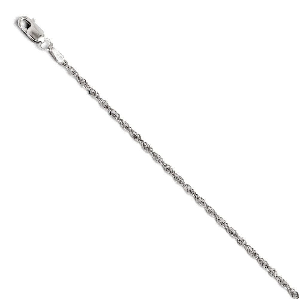 Leslies 14K White Gold Singapore Chain w/ Lock Anklet  Length 10'' inches