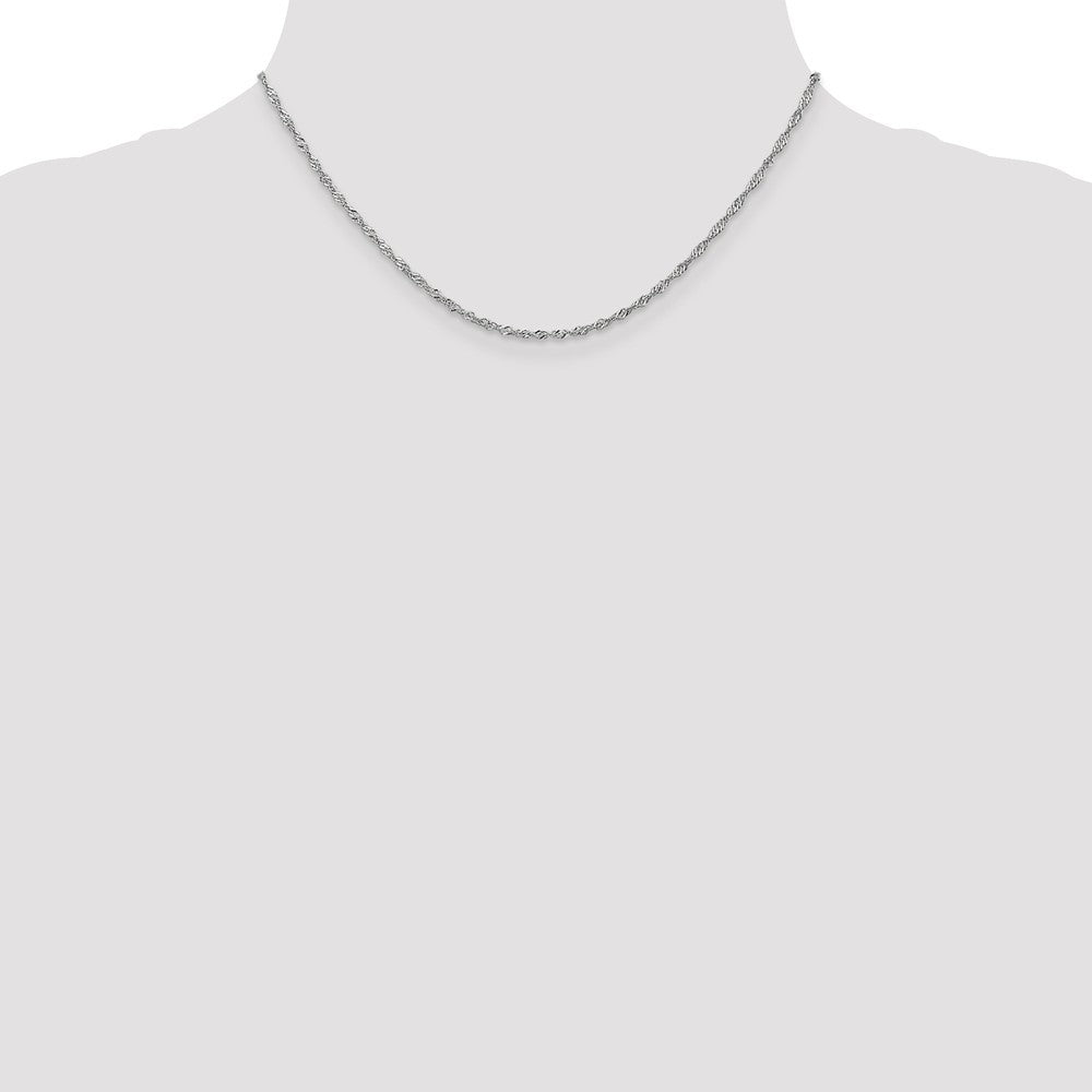 Leslies 14K White Gold Singapore Chain Necklace  Length 16'' inches