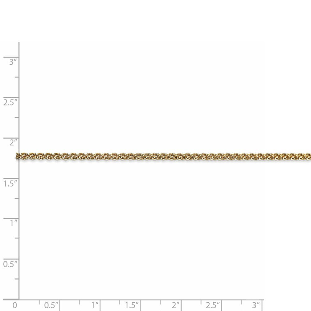Leslies 14K Yellow Gold 2.1mm Wheat Chain Necklace  Length 16'' inches