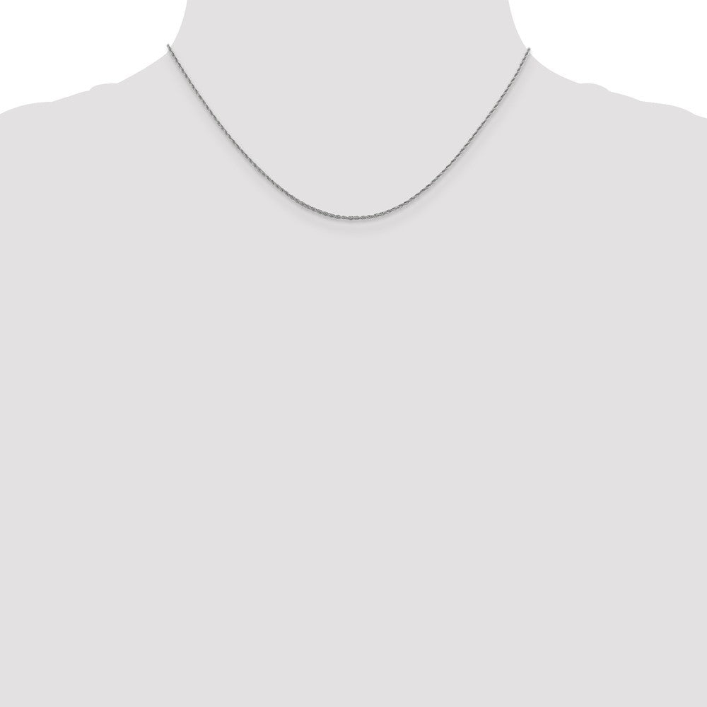 Leslies 14K White Gold Pendant Rope Chain Necklace  Length 16'' inches