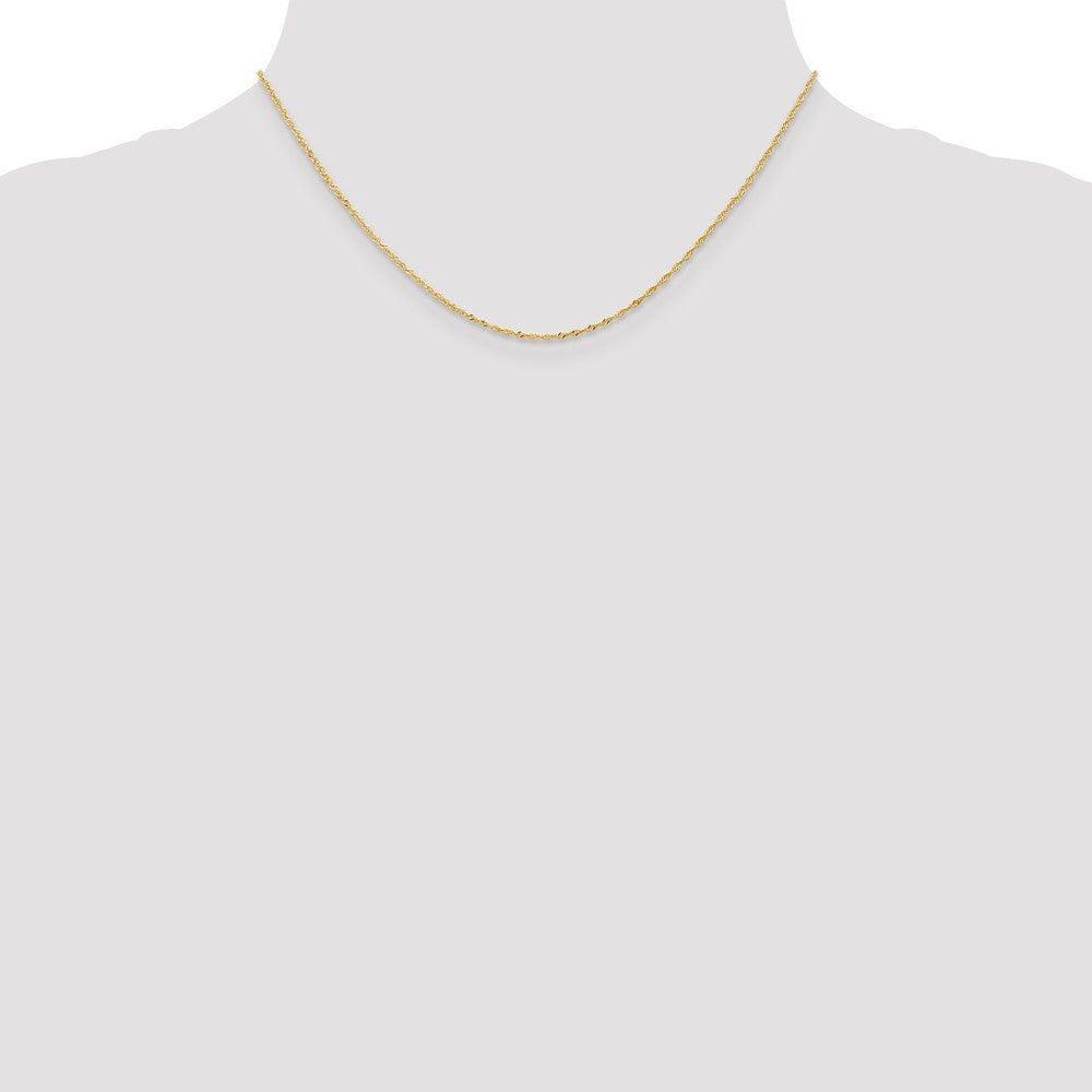 Leslies 14K Yellow Gold Light Singapore Chain Necklace  Length 16'' inches