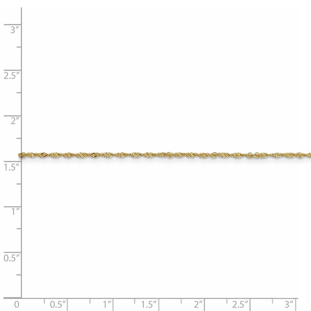 Leslies 14K Yellow Gold Light Singapore Chain Necklace  Length 16'' inches
