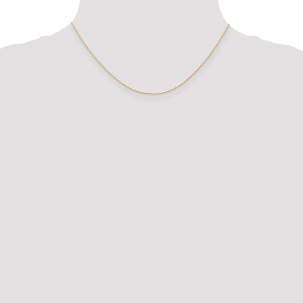 14k Rose Gold .5 mm Cable Rope Chain (CARDED)  length: 16 inches