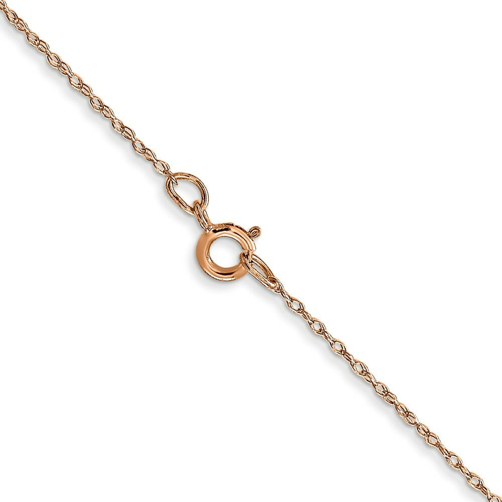 14k Rose Gold .5 mm Cable Rope Chain (CARDED)  length: 16 inches