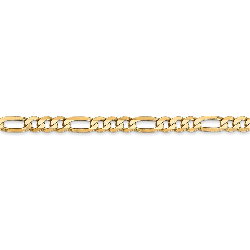 Leslies 14K Yellow Gold 4mm Flat Figaro Bracelet  Length 7'' inches