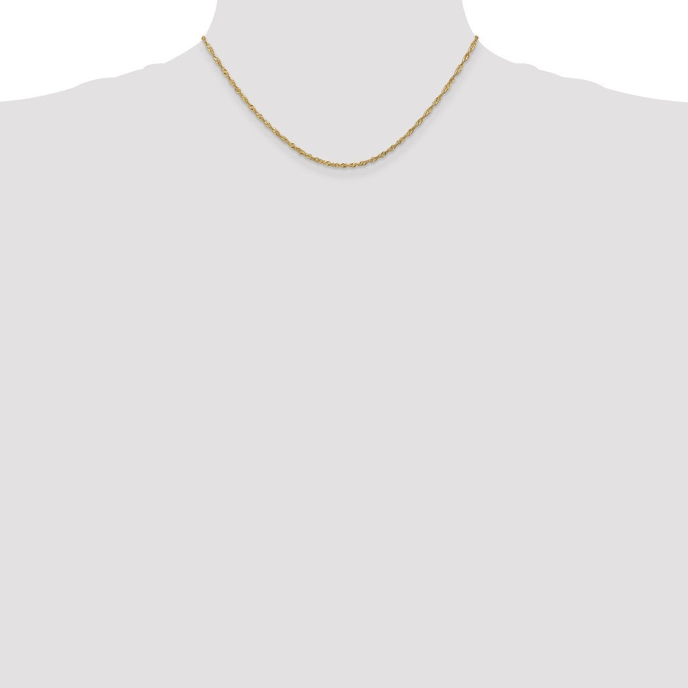 Leslies 14K Yellow Gold Singapore Chain Necklace  Length 16'' inches