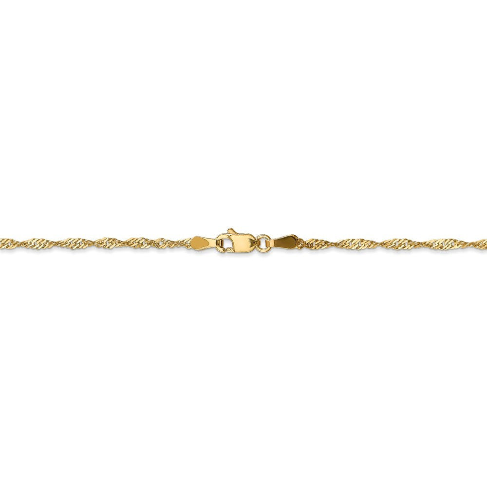 Leslies 14K Yellow Gold Singapore Chain Necklace  Length 16'' inches