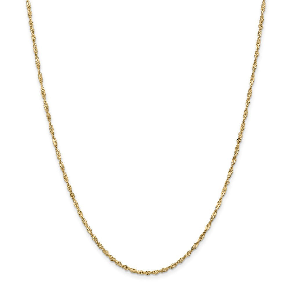 Leslies 14K Yellow Gold Singapore Chain Necklace  Length 16'' inches