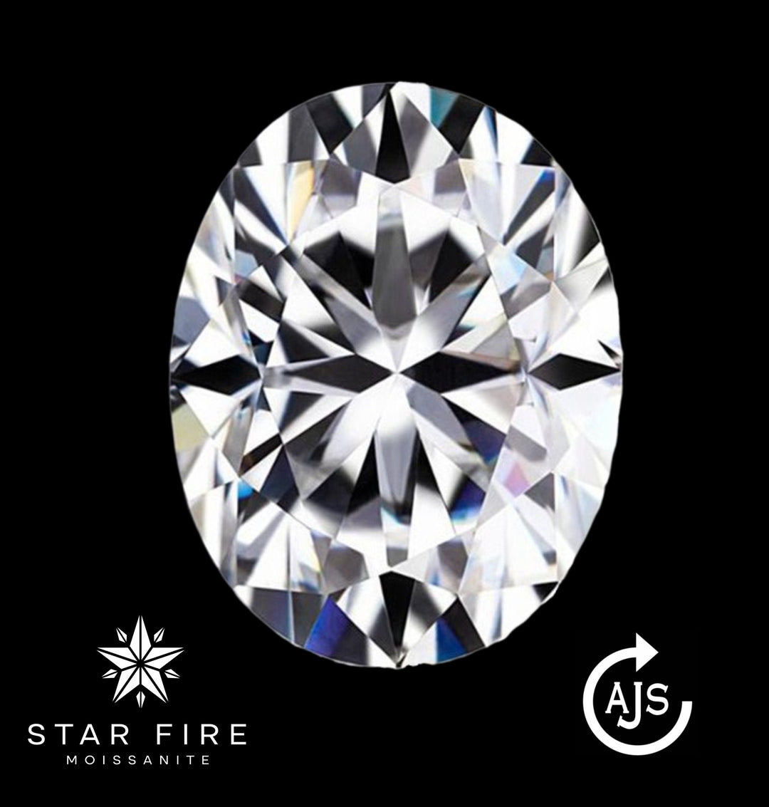 Certified Oval Cut Moissanite Loose Single Stones 0.30 to 10 Carat Sizes