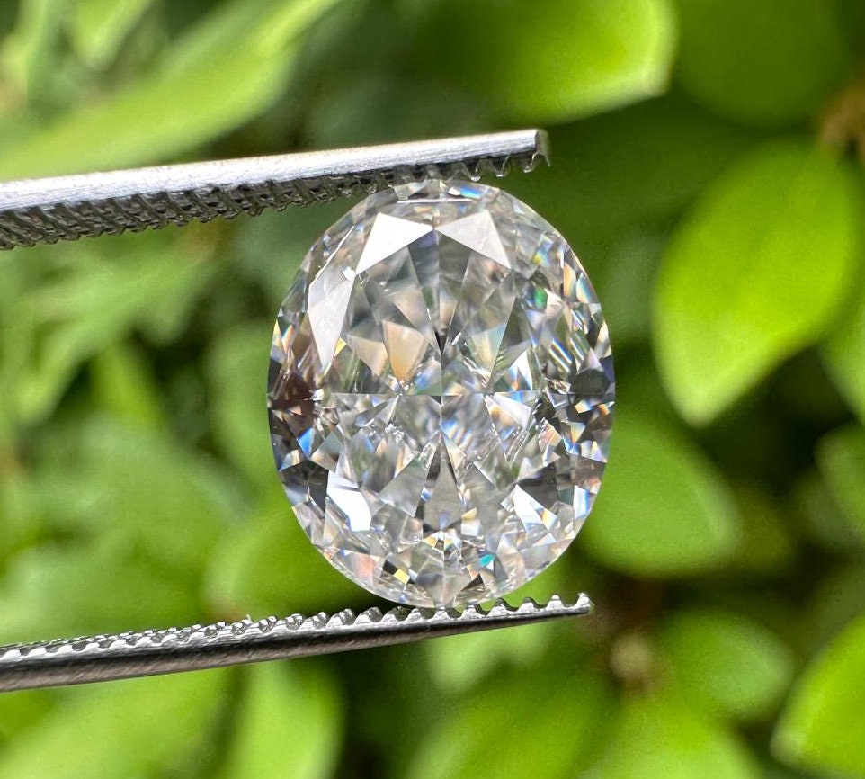 Certified Crushed Oval Cut Moissanite Loose Single Stones 2 to 6 Carat Sizes