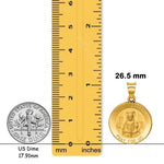 Load image into Gallery viewer, St. Barbara Round Medal Pendant made in 14K Gold in 2 sizes - with Chain Options
