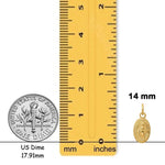 Load image into Gallery viewer, 14K Miraculous Medal Pendant Charm - Small Size Charm with Chain Necklace Options
