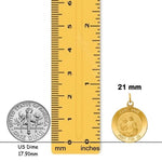 Load image into Gallery viewer, 14k Saint Anne Medal Charm and Pendant in 3 sizes -with Chain Options
