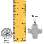 Load image into Gallery viewer, Four Way Catholic Medal Pendant 4-Way in Solid 14K Yellow or White Gold - I Am a Catholic - Please Call a Priest inscription
