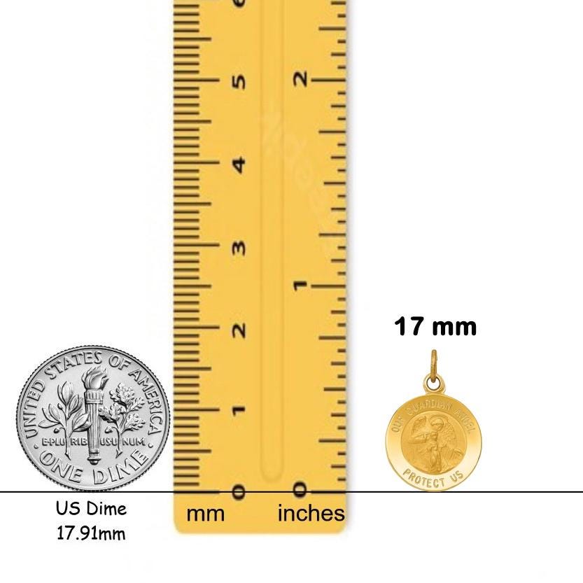 Guardian Angel Pendant in 14K Yellow or White Gold - 4 Sizes - with Chain Options