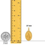 Load image into Gallery viewer, 14K Gold Miraculous Medal Oval Pendant - 7 sizes - Small - Medium - Large - X-Large
