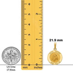 Load image into Gallery viewer, Saint Anthony 14K Gold Medal Pendant Charm - Yellow or White Gold - with Chain options
