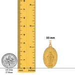 Load image into Gallery viewer, 14K Gold Miraculous Medal Oval Pendant - 7 sizes - Small - Medium - Large - X-Large
