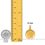 Load image into Gallery viewer, Guardian Angel Pendant in 14K Yellow or White Gold - 4 Sizes - with Chain Options
