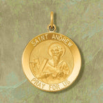 Load image into Gallery viewer, 14K Gold Saint Andrew Medal Pendant or Charm in 4 Sizes
