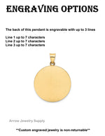 Load image into Gallery viewer, 14K Gold St. Brigid Medal Pendant - Custom Engravable with Necklace Chain Options

