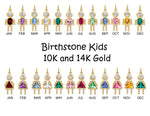 Load image into Gallery viewer, Birthstone Kids - Girls and Boys Pendants, Spacer Beads, Chains, Necklaces in 10K 14K Gold - all Months
