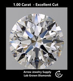 Load image into Gallery viewer, Certified 1 Carat Round Lab Grown Diamond  - Excellent Cut - Select from Clarity/Color Grades: VVS1 D VVS2 E VS1 F VS2 G H
