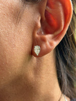 Load image into Gallery viewer, Certified 2 Carat tw Pear Shape Diamond Stud Earrings set in 14K White Gold
