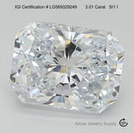 Load image into Gallery viewer, 3 Carat Certified Lab Grown Radiant Loose Diamond SI1 I with IGI Certification Report Papers
