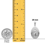 Load image into Gallery viewer, Solid 14K Oval Miraculous Medal Pendant - with Chain Options
