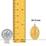 Load image into Gallery viewer, Solid 14K Oval Miraculous Medal Pendant - with Chain Options
