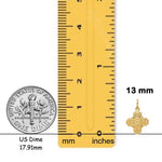 Load image into Gallery viewer, 4 Way Medal Cross - I Am A Catholic - Pendant Charm in Solid 14K Gold - with Chain Options

