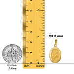 Load image into Gallery viewer, Saint Anthony Oval 14K Gold Medal Pendant in Yellow or White Gold with Free Engraving - with Chain Options
